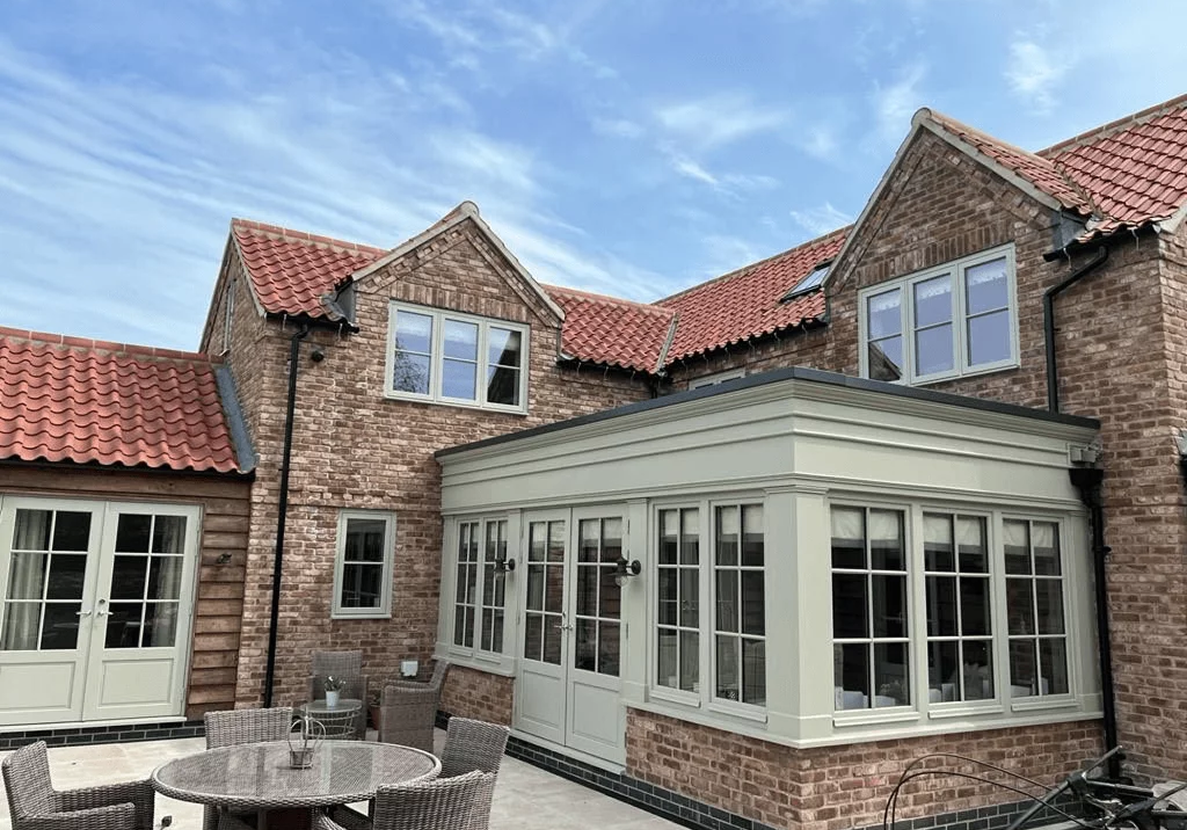 New-build home in Stubton with engineered timber windows, Lincolnshire